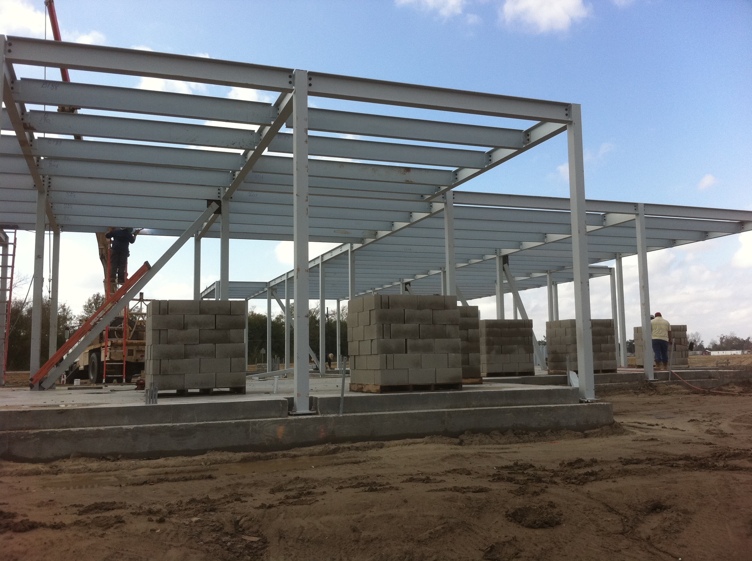911 Call Center steel frame construction site