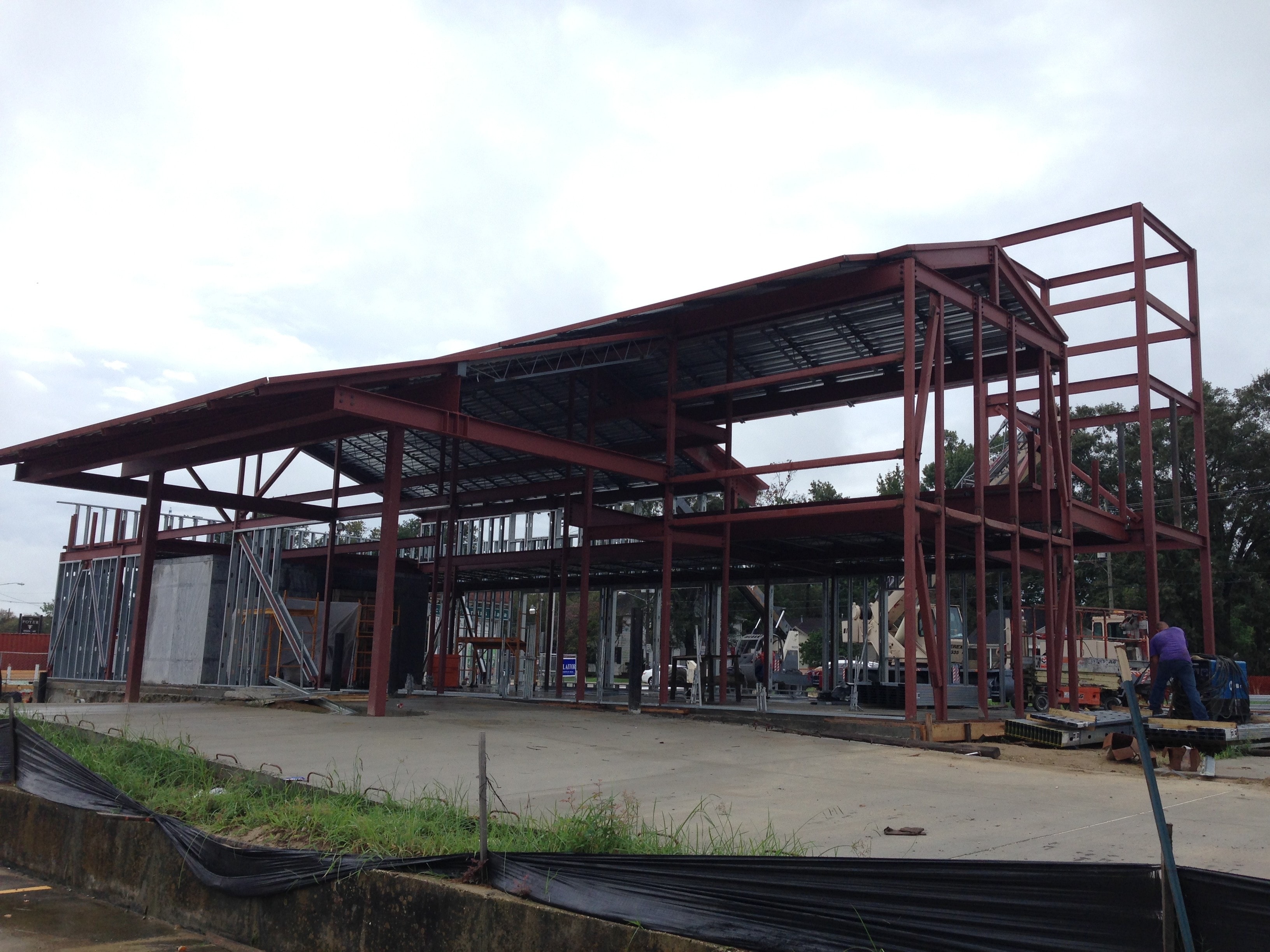 Red River Bank structural steel progress